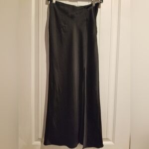 Silky Black Maxi Skirt